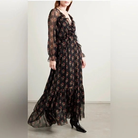 Doen Dresses & Skirts - DÔEN Saffron Floral Silk Maxi Dress